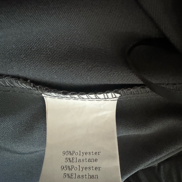 Grace Karin Dark Gray Slacks Women’s Size M Elastic High Waist with Tie Belt EUC - Picture 11 of 16